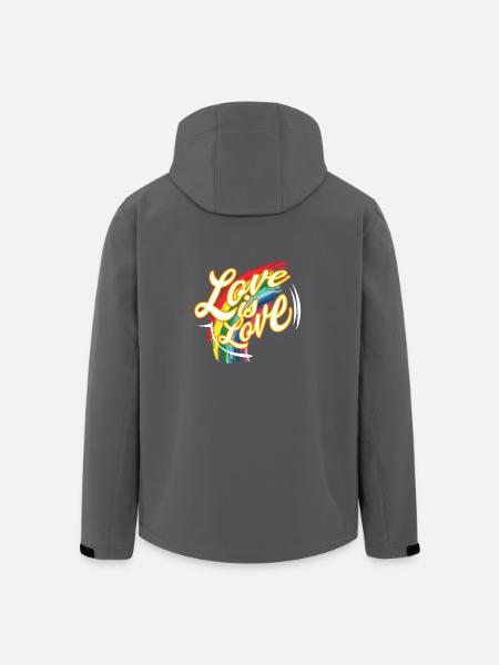 CSD T-Shirt love is love - Recycelte Männer Softshell-Jacke von Stanley/Stella - Anthrazit