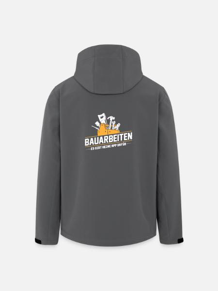 Bauarbeiter · Baustelle · Bagger · Bauarbeiten - Recycelte Männer Softshell-Jacke von Stanley/Stella - Anthrazit