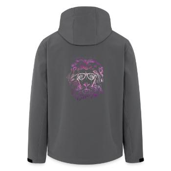 Lion Geschenk Löwe shirt Cool Raubtier - Recycelte Männer Softshell-Jacke von Stanley/Stella - Anthrazit - Hinten - AI Model Male 185 light (185cm)