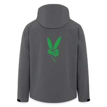 Peace Zeichen shirt Geschenk Friede Symbol Hanf - Recycelte Männer Softshell-Jacke von Stanley/Stella - Anthrazit - Hinten - AI Model Male 185 light (185cm)