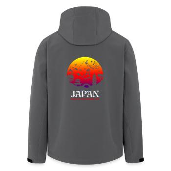Japan - Land der aufgehenden Sonne - Recycelte Männer Softshell-Jacke von Stanley/Stella - Anthrazit - Hinten - AI Model Male 185 light (185cm)