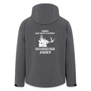 Jagen Jagd Jäger - Recycelte Männer Softshell-Jacke von Stanley/Stella - Anthrazit - Hinten - AI Model Male 185 light (185cm)