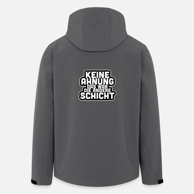 Keine Ahnung das war die andere Schicht Geschenk - Recycelte Männer Softshell-Jacke von Stanley/Stella - Anthrazit