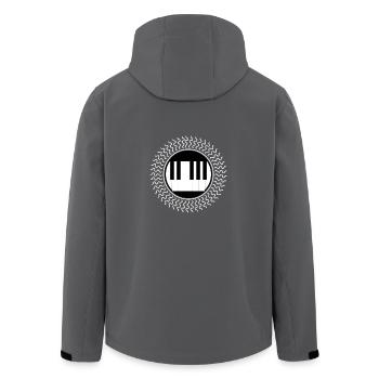 Ich liebe mein Keyboard Piano Tasten Klavier - Recycelte Männer Softshell-Jacke von Stanley/Stella - Anthrazit - Hinten - AI Model Male 185 light (185cm)