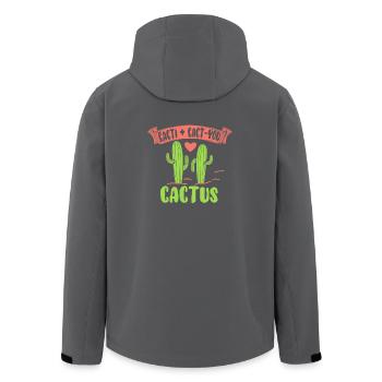 Cacti + Cact-You Shirt mit Cactus - Recycelte Männer Softshell-Jacke von Stanley/Stella - Anthrazit - Hinten - AI Model Male 185 light (185cm)