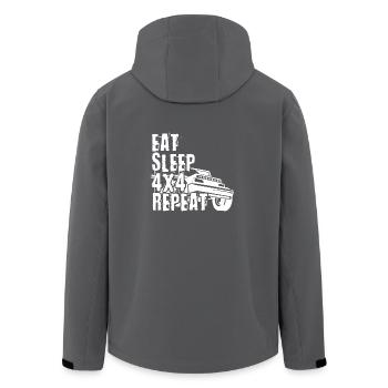 Eat Sleep 4x4 Repeat Geschenk Offroad Offroader - Recycelte Männer Softshell-Jacke von Stanley/Stella - Anthrazit - Hinten - AI Model Male 185 light (185cm)