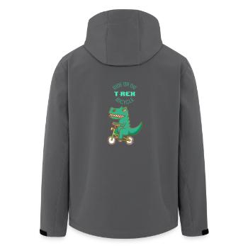 Strample oder sterbe - T-Rex Fahrrad - Recycelte Männer Softshell-Jacke von Stanley/Stella - Anthrazit - Hinten - AI Model Male 185 light (185cm)
