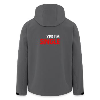 Yes I'm Single - Recycelte Männer Softshell-Jacke von Stanley/Stella - Anthrazit - Hinten - AI Model Male 185 light (185cm)