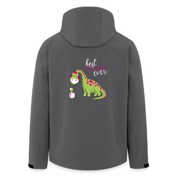 Dino Mutter Muttertag T-Shirt Mutter Tag Tee - Recycelte Männer Softshell-Jacke von Stanley/Stella - Anthrazit - Hinten - AI Model Male 185 light (185cm)