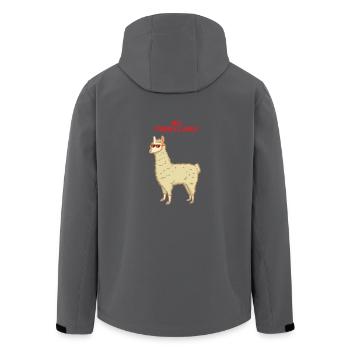 Kein Problem - no prob-llama - Lama - Recycelte Männer Softshell-Jacke von Stanley/Stella - Anthrazit - Hinten - AI Model Male 185 light (185cm)