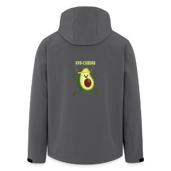Avocado - Avo-Cardio - Vegan - Gesundes Essen - Recycelte Männer Softshell-Jacke von Stanley/Stella - Anthrazit - Hinten - AI Model Male 185 light (185cm)