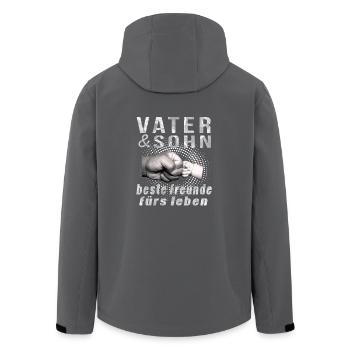 vater sohn beste freunde furs leben - Recycelte Männer Softshell-Jacke von Stanley/Stella - Anthrazit - Hinten - AI Model Male 185 light (185cm)