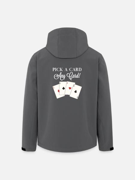 Zaubertrick - Kartenspiel - Karten - Zauberei - Recycelte Männer Softshell-Jacke von Stanley/Stella - Anthrazit