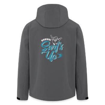 Surf's Up! - Recycelte Männer Softshell-Jacke von Stanley/Stella - Anthrazit - Hinten - AI Model Male 185 light (185cm)