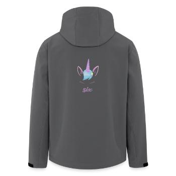 Einhorn Sechster Geburtstag - 6 Jahre Geburtstag - Recycelte Männer Softshell-Jacke von Stanley/Stella - Anthrazit - Hinten - AI Model Male 185 light (185cm)