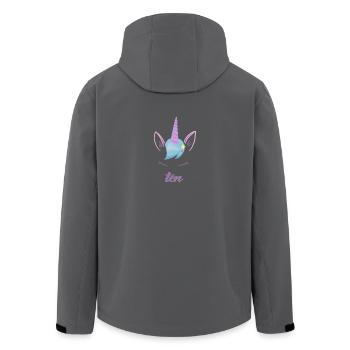Einhorn Zehnte Geburtstag - 10 Jahre Geburtstag - Recycelte Männer Softshell-Jacke von Stanley/Stella - Anthrazit - Hinten - AI Model Male 185 light (185cm)