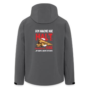 Zug Eisenbahn Fan T-Shirt - Recycelte Männer Softshell-Jacke von Stanley/Stella - Anthrazit - Hinten - AI Model Male 185 light (185cm)