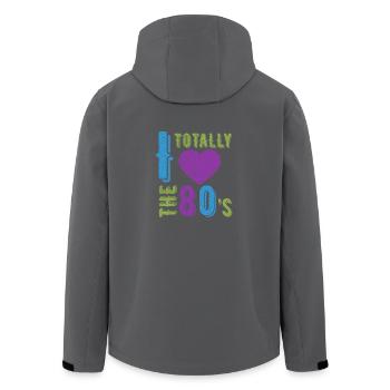Love the 80's, Achtziger Jahre Musik - Recycelte Männer Softshell-Jacke von Stanley/Stella - Anthrazit - Hinten - AI Model Male 185 light (185cm)