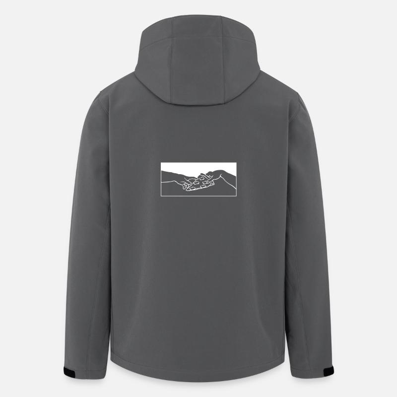 Share Pizza Michelangelo motif - Men’s Recycled Softshell Jacket by Stanley/Stella - anthracite