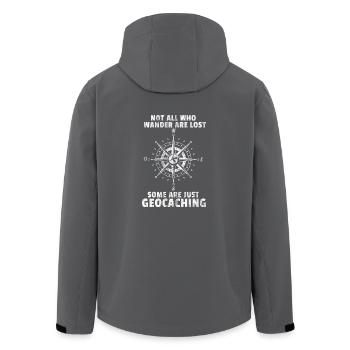 Geocache Geocaching shirt Geschenk GPS Geocacher - Recycelte Männer Softshell-Jacke von Stanley/Stella - Anthrazit - Hinten - AI Model Male 185 light (185cm)