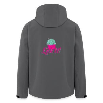 Eis lecken Softeis Geschenkidee Sommer Frühling - Recycelte Männer Softshell-Jacke von Stanley/Stella - Anthrazit - Hinten - AI Model Male 185 light (185cm)