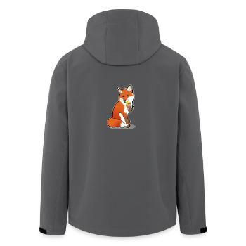 Fuchs mit Eis Comic Sommer Cartoon Geschenk - Recycelte Männer Softshell-Jacke von Stanley/Stella - Anthrazit - Hinten - AI Model Male 185 light (185cm)