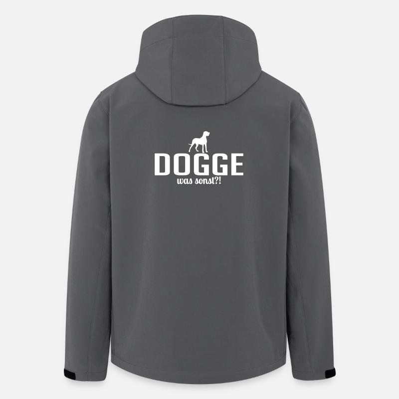 DEUTSCHE DOGGE was sonst - Recycelte Männer Softshell-Jacke von Stanley/Stella - Anthrazit