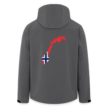 Norwegen Norway - Recycelte Männer Softshell-Jacke von Stanley/Stella - Anthrazit - Hinten - AI Model Male 185 light (185cm)