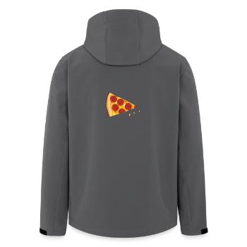Pizzastück Design Pizza Geschenkidee Salami - Recycelte Männer Softshell-Jacke von Stanley/Stella - Anthrazit - Hinten - AI Model Male 185 light (185cm)