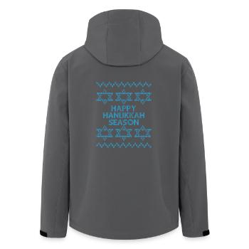 Ugly Hanukkah, Chanukkah, Lichterfest, Geschenk - Recycelte Männer Softshell-Jacke von Stanley/Stella - Anthrazit - Hinten - AI Model Male 185 light (185cm)
