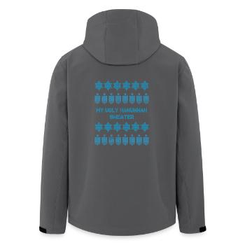 Ugly Hanukkah, Chanukkah, Lichterfest, Geschenk - Recycelte Männer Softshell-Jacke von Stanley/Stella - Anthrazit - Hinten - AI Model Male 185 light (185cm)