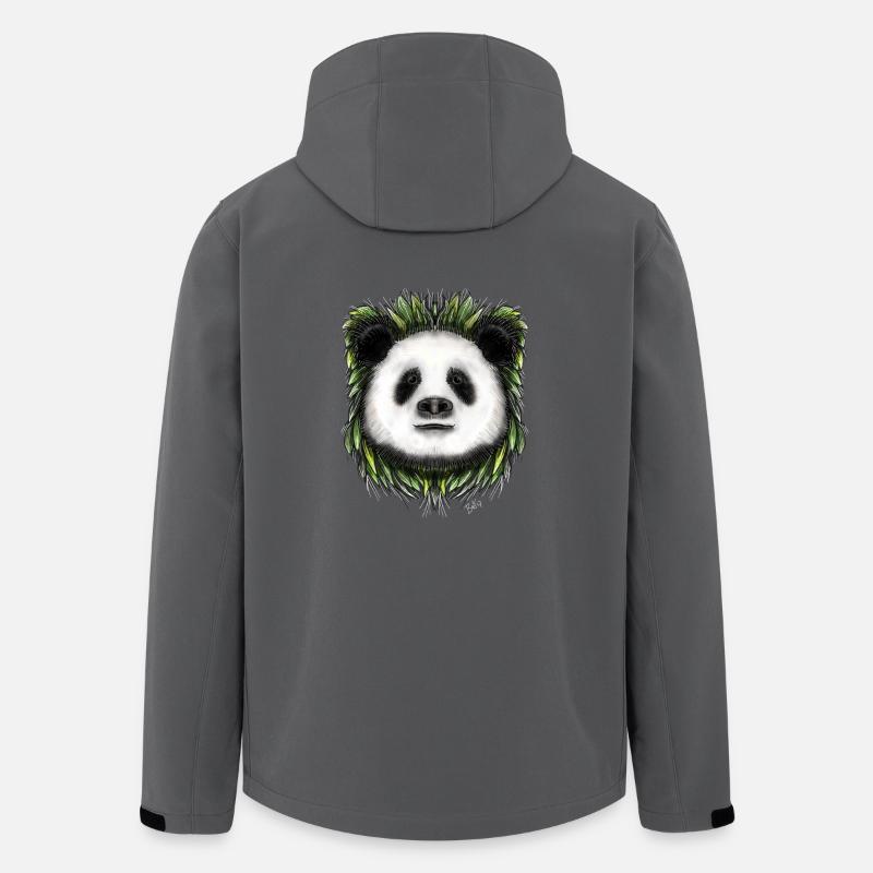Ping Panda von Jon Ball - Recycelte Männer Softshell-Jacke von Stanley/Stella - Anthrazit