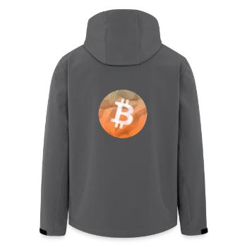 Bitcoin - Recycelte Männer Softshell-Jacke von Stanley/Stella - Anthrazit - Hinten - AI Model Male 185 light (185cm)