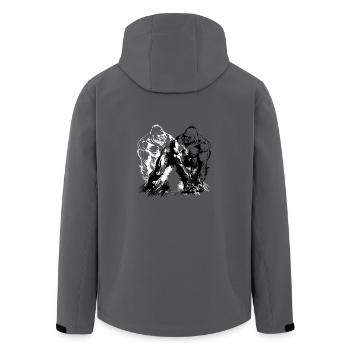 Gorilla BlancoyBlack - Recycelte Männer Softshell-Jacke von Stanley/Stella - Anthrazit - Hinten - AI Model Male 185 light (185cm)