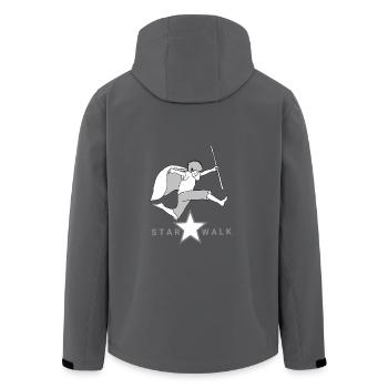 Star Walk - Recycelte Männer Softshell-Jacke von Stanley/Stella - Anthrazit - Hinten - AI Model Male 185 light (185cm)