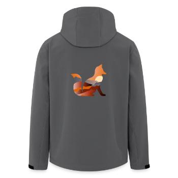 Fuchs - Recycelte Männer Softshell-Jacke von Stanley/Stella - Anthrazit - Hinten - AI Model Male 185 light (185cm)