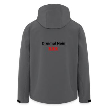 Dreimal Nein - Recycelte Männer Softshell-Jacke von Stanley/Stella - Anthrazit - Hinten - AI Model Male 185 light (185cm)