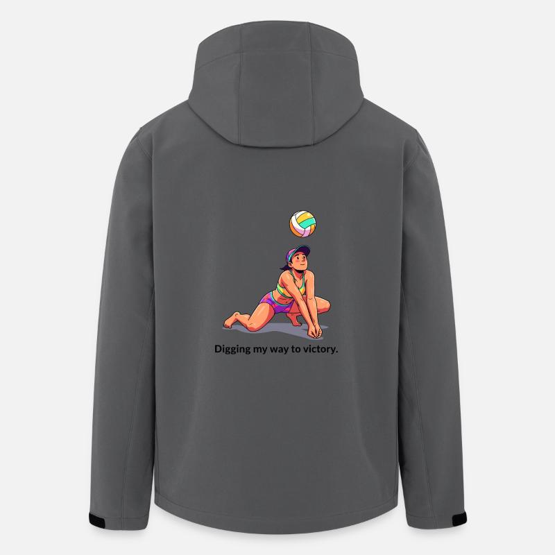 Beachvolleyball-Spieler - Recycelte Männer Softshell-Jacke von Stanley/Stella - Anthrazit
