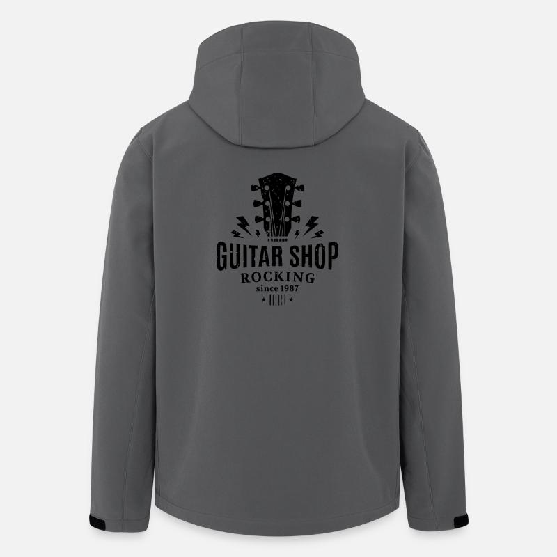 Guitar Shop - Recycelte Männer Softshell-Jacke von Stanley/Stella - Anthrazit
