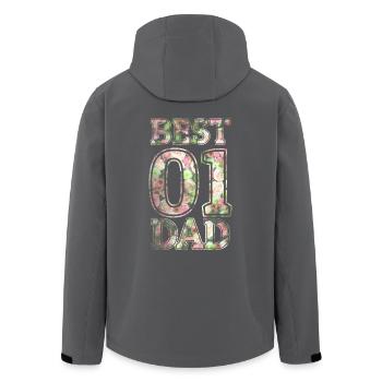 Best Dad - Recycelte Männer Softshell-Jacke von Stanley/Stella - Anthrazit - Hinten - AI Model Male 185 light (185cm)