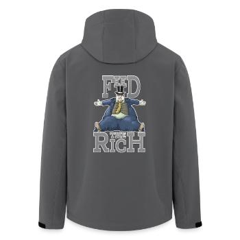 Feed the Rich - Füttere die Reichen - Recycelte Männer Softshell-Jacke von Stanley/Stella - Anthrazit - Hinten - AI Model Male 185 light (185cm)