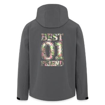 Best Friend - Recycelte Männer Softshell-Jacke von Stanley/Stella - Anthrazit - Hinten - AI Model Male 185 light (185cm)