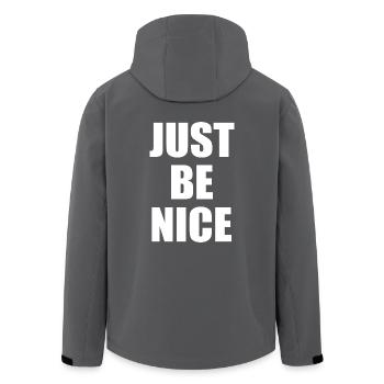Just be nice - Recycelte Männer Softshell-Jacke von Stanley/Stella - Anthrazit - Hinten - AI Model Male 185 light (185cm)