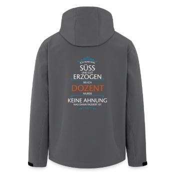 Dozent Beruf - Recycelte Männer Softshell-Jacke von Stanley/Stella - Anthrazit - Hinten - AI Model Male 185 light (185cm)