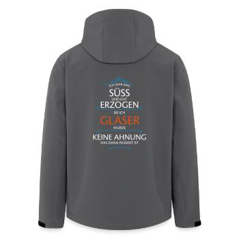 Glaser Beruf - Recycelte Männer Softshell-Jacke von Stanley/Stella - Anthrazit - Hinten - AI Model Male 185 light (185cm)