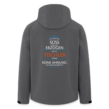 Tischler Beruf - Recycelte Männer Softshell-Jacke von Stanley/Stella - Anthrazit - Hinten - AI Model Male 185 light (185cm)