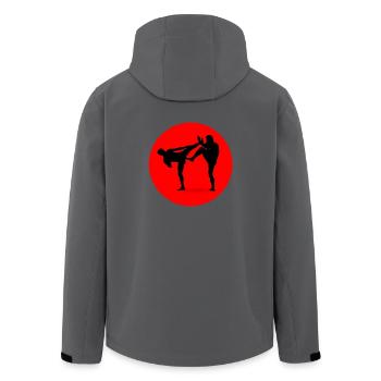 boxing kickboxing kickboxen karate boxen - Recycelte Männer Softshell-Jacke von Stanley/Stella - Anthrazit - Hinten - AI Model Male 185 light (185cm)
