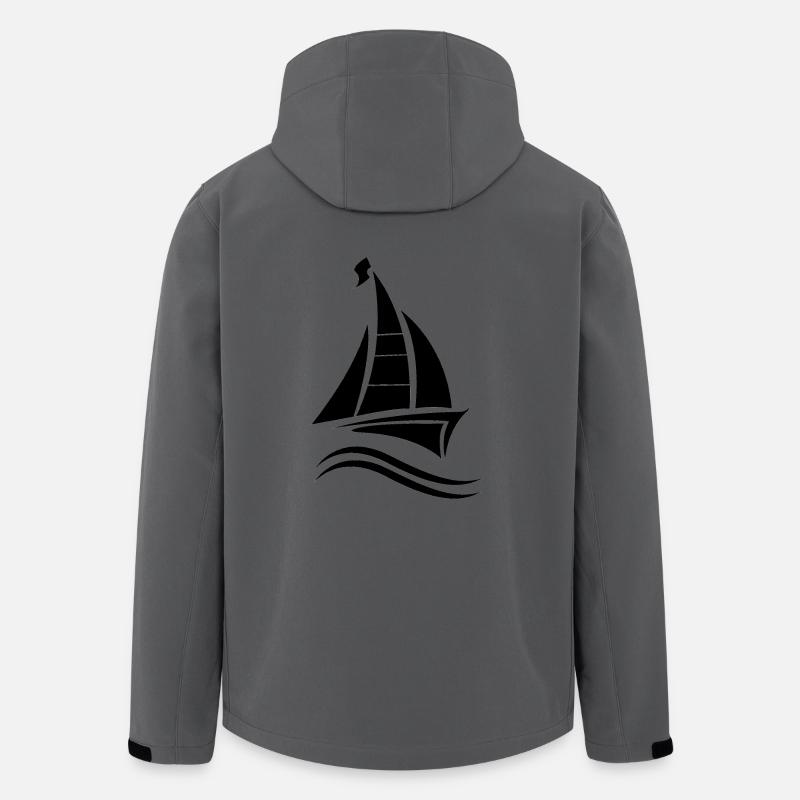 Sailing Sailboat Sailing Certificate - Men’s Recycled Softshell Jacket by Stanley/Stella - anthracite