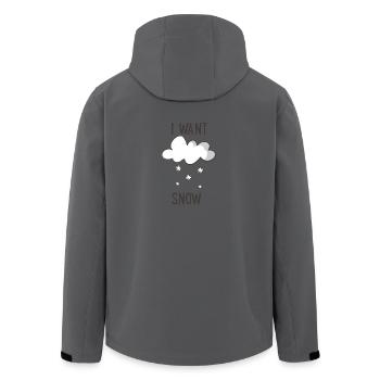 Ich will Schnee - Recycelte Männer Softshell-Jacke von Stanley/Stella - Anthrazit - Hinten - AI Model Male 185 light (185cm)