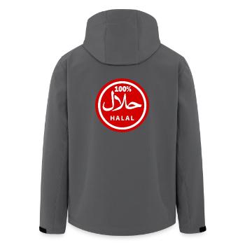 Halal - Recycelte Männer Softshell-Jacke von Stanley/Stella - Anthrazit - Hinten - AI Model Male 185 light (185cm)